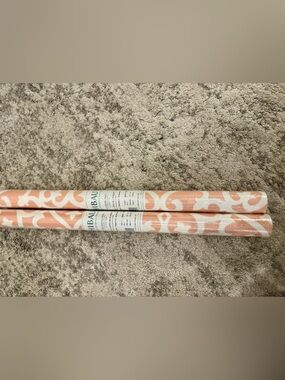 Thibaut Peach White Scroll Wallpaper 2 Double Rolls Sealed